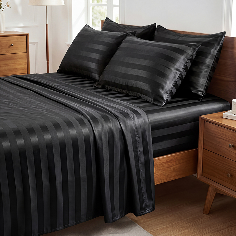 Set di Lenzuola a Righe in Ras - Satin Pillowcase Silk recensione e prezzo