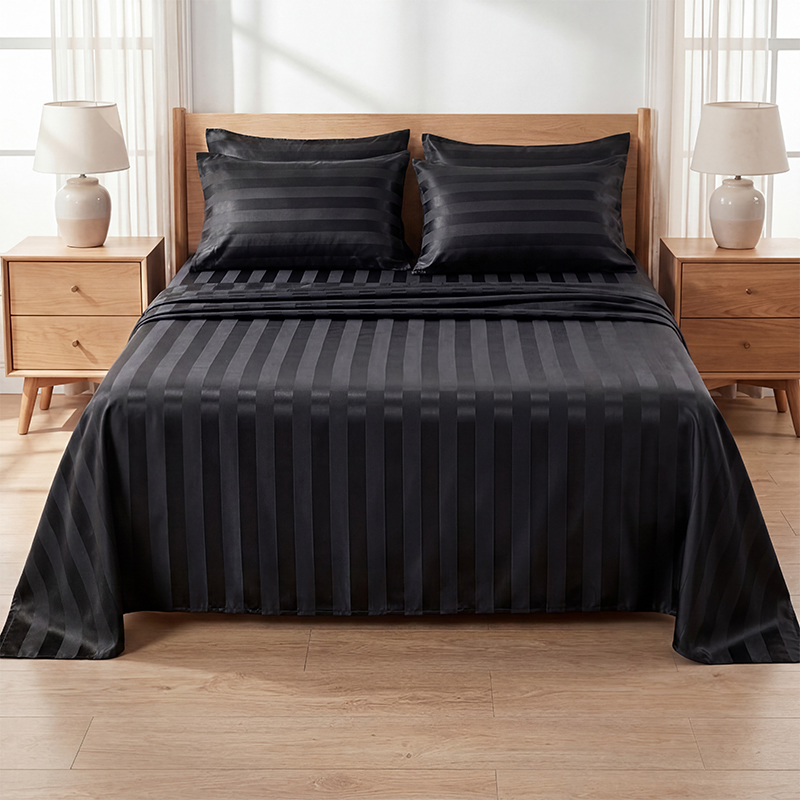 Set di Lenzuola a Righe in Ras - Satin Pillowcase Silk recensione e prezzo